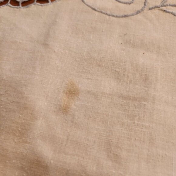 Vintage Victorian Style Hand-Embroidered Lace Tablecloth - Picture 13 of 15